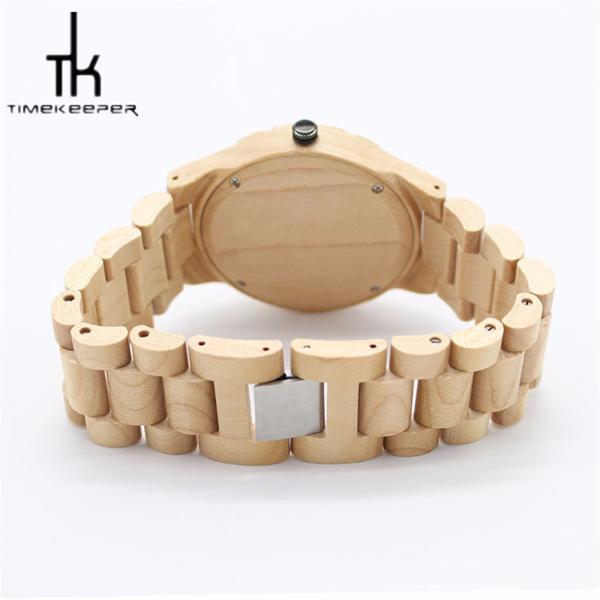 Multiple Time Zone Wooden Wrist Watch Power Reserve Rattrapante