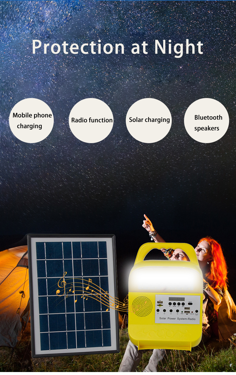 легкое прикосновение радио батареи 6000mah солнечное переключает крытые солнечные лампы