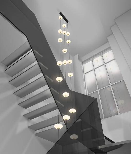 Led staircase chandelier modern living room chandelier hanging designer Villa duplex building lighting(WH-AP-553)