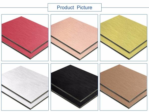 Painel composto de alumínio de PVDF com resistência à tração azul ≥24MPa da cor do núcleo mineral