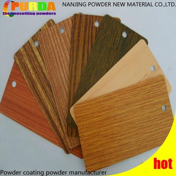 High Temp Heat Transfer Powder Coating , Aluminum Wood Grain Finish Powder Coating