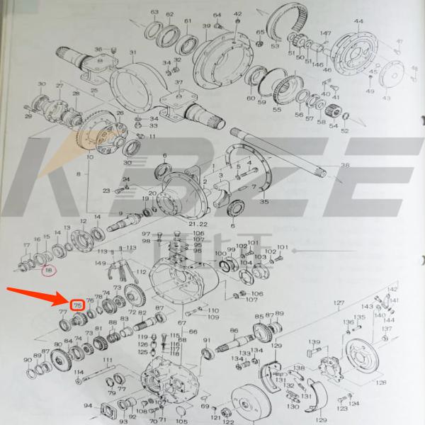 NEW GENUINE SAKAI 4408-56060-0 AXLE GEARBOX GEAR 31T*21T FOR SV500 ROAD ROLLER