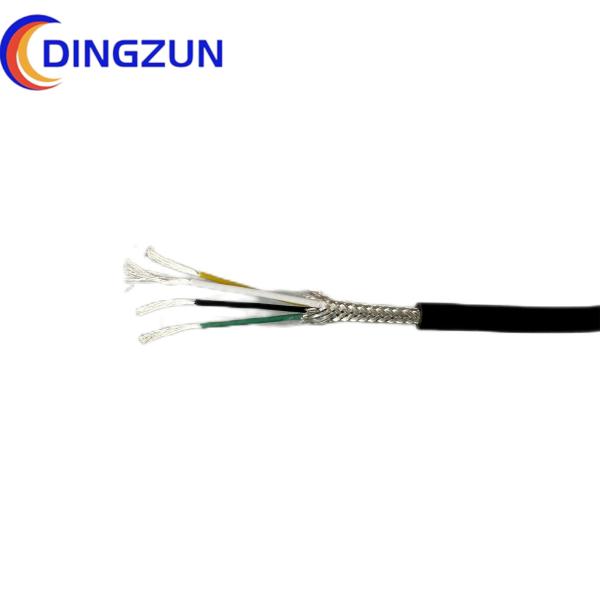 4core Silver Copper Shielded Sensor Cable