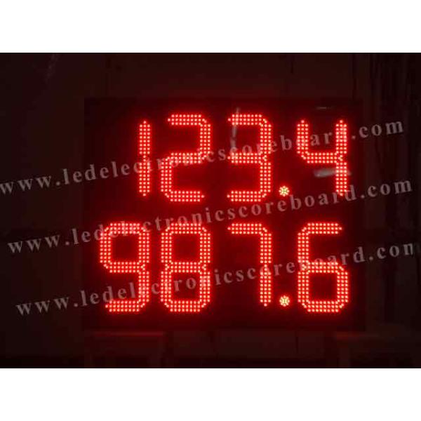 Easy Operation Multi Color LED Gas Price Signs Digital 12'' 300mm Digit Height
