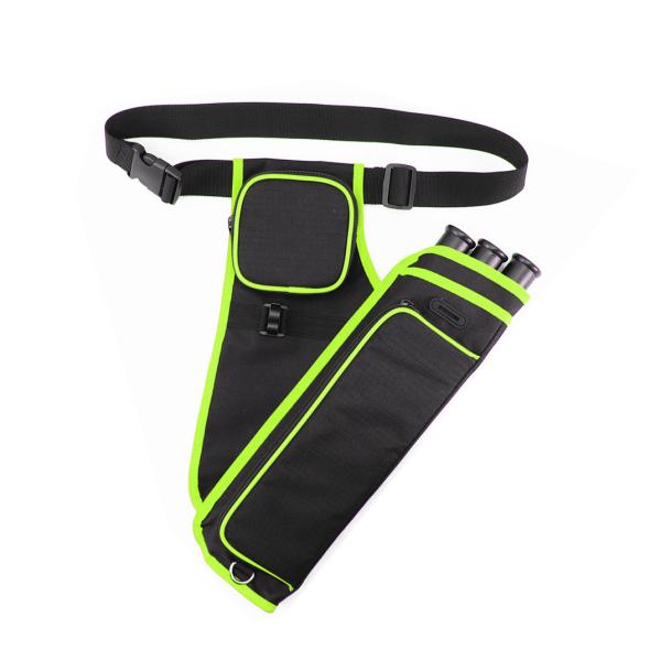 Lightweight Archery Hip Quivers Polyester With Accessories Pocket And Belt
