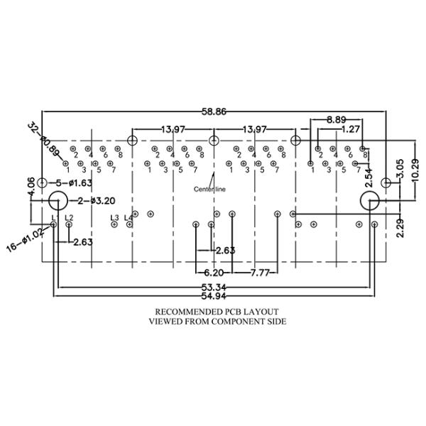 Power Over Ethernet Poe Rj45 Jack Shield EMI LEDS Tab-down 1000 Base For Networking Switch TM114B05DE1