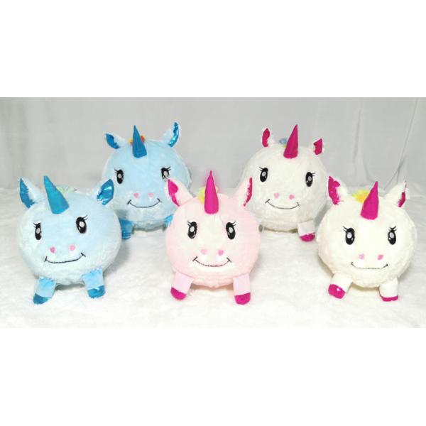 Унисексный пушистый мяч 9-дюймовый единорог Наполненное животное Принимается OEM ODM