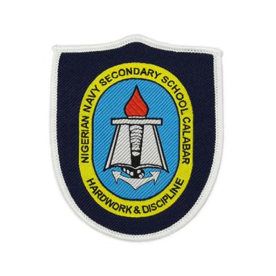 Fine woven Uniform Logo Patches , Custom Police Embroidered Patches