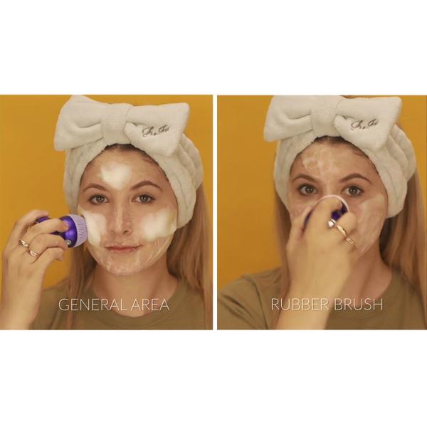 Mini Electric Cleansing Facial Brush Silicone Sonic Face Cleaner Deep