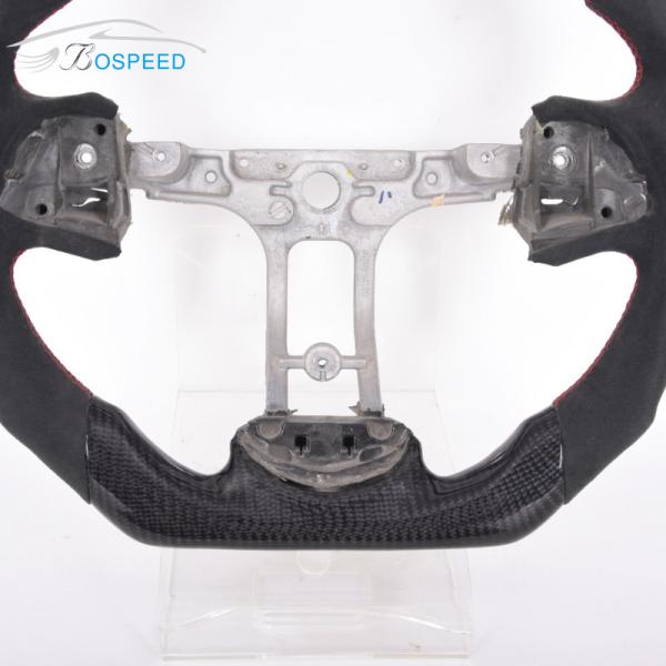 D Shape Black Alcantara Sports Cadillac Xt5 Steering Wheel Carbon Fiber Gloss