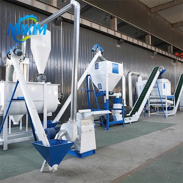 Fully Automatic Feed Pellet Production Line For Poultry Cattle Sheep
