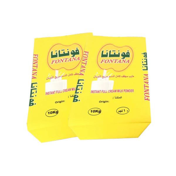 Sacos de papel industrial de grau alimentício padrão GMP para leite em pó