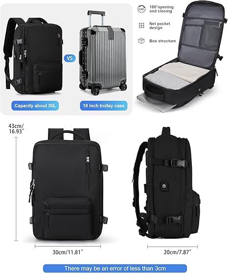 Carry on Backpack Large Travel Backpack for Women Men Airline Approved Gym Backpack Business Laptop