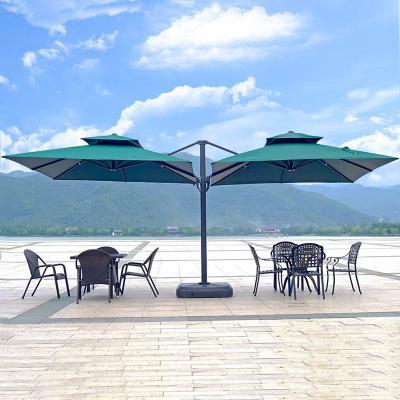 Parapluie extérieure pliable Grand parapluie de jardin en aluminium pour hôtel Restaurant Banquet