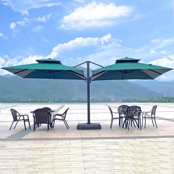 Parapluie extérieure pliable Grand parapluie de jardin en aluminium pour hôtel Restaurant Banquet