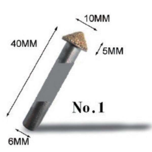 Good Thermal Conductivity Vacuum Brazed Diamond Carving Burr For CNC Machine