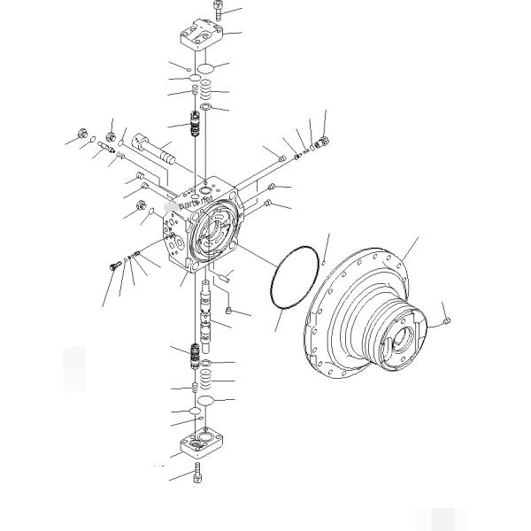Снабжение жилищем мотора перемещения КОМАТСУ ПК160ЛК-7Э0 ПК200-8 708-8Ф-04681 частей планетарной шестерни КОМАТСУ
