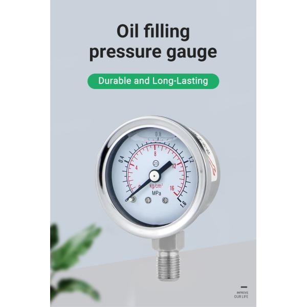 Small Mini Pressure Gauge 0.25-40mpa M10*1 Threaded Connection for Hydraulic Gas Control