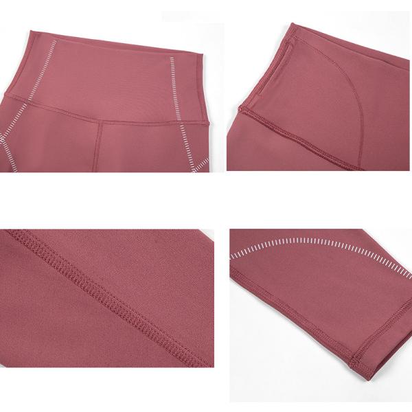 Capri Cycling Nylon Womens High Waisted Workout Leggings With Tummy Control