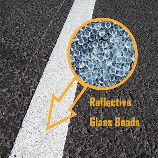 46HRC Reflective Glass Powder 2.5g/Cm3 Reflective Beads For Traffic Paint