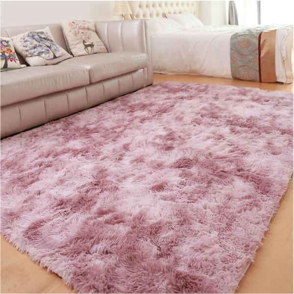 Pink Fluffy Bedroom Playroom Area Fur Rug Luxury Tie-dyed Living Room Center Carpet 2*2.4m