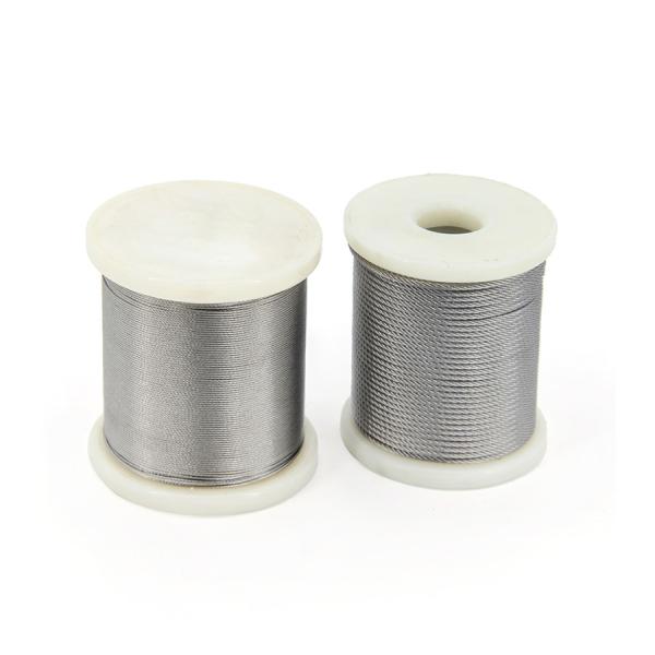 304 A2 Grade 7x7 Stainless Steel Wire Rope with 1.5mm Coated Diameter for Rigging Lifting and Securing