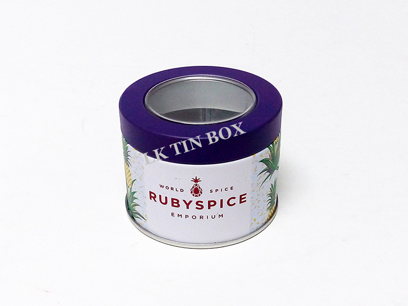 Metal Tea Tin Packaging  With Inner Plastic Rubber Lid , Tin Tea Storage Box