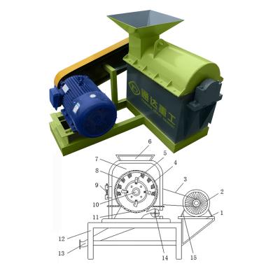 3TPH Organic Fertilizer Crusher Equipment Semi Wet Material Crusher
