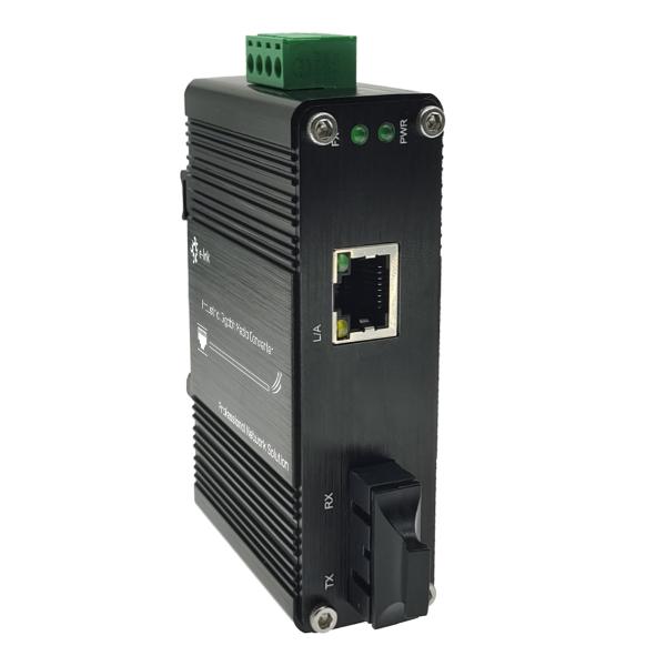 Single Mode Single Fiber Sc 20km Media Converter Full Half Duplex Auto Negotiation Din Rail