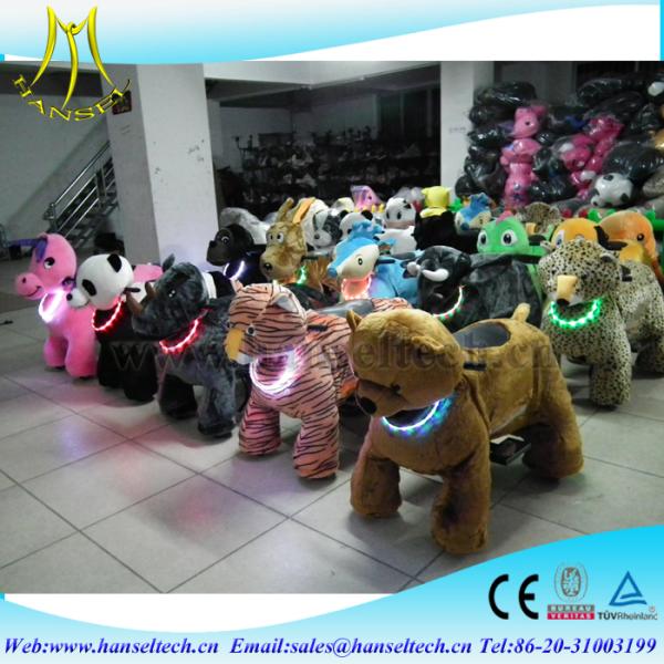 Hansel hot-selling rocking motorcycle kids family amusment park moving plush toy on animals entertainment play equipment