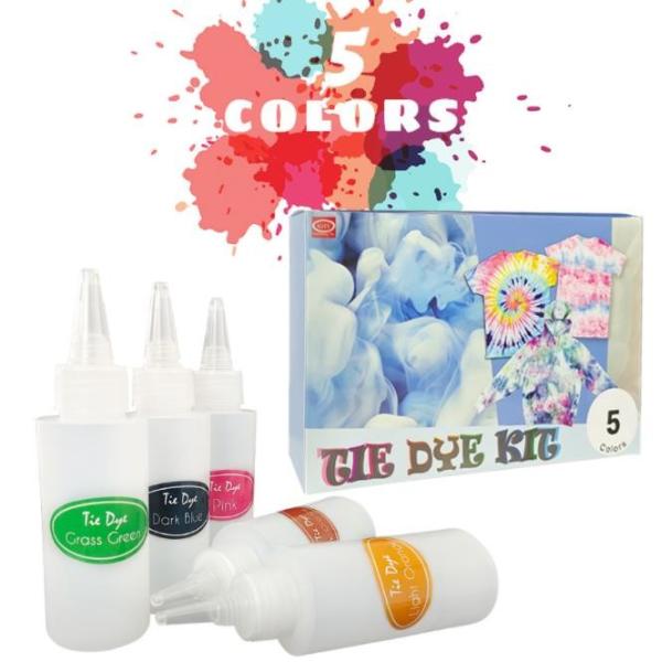 DIY Tie Dye Kits company wholesale with Rubber Bands, Gloves, Plastic Film for Family Friends Groups Party Supplies