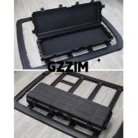 Plataforma de telhado de carro caixa tática 60L caixa de ferramentas multifuncional equipamento de plástico duro caixa de armazenamento de equipamentos de instrumentos