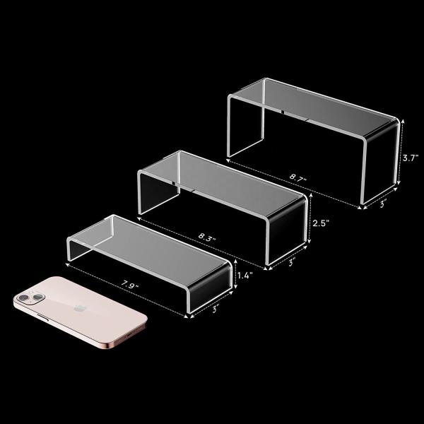 Acrylic Tabletop Riser U Shaped Stand Transparent Tablet Stand Cupcake Plexiglass Stair Risers