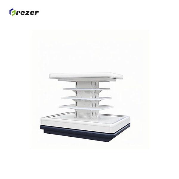Island Vegetable Display Refrigerators 220V Large Display Cooler Customized