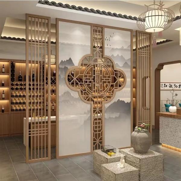 Luxury Modern Stainless Steel Hotel Furniture Empty Screen Hotel Room Divider Partition