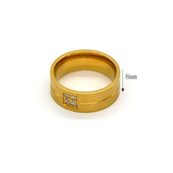 new popular sports leisure men set auger frosted 18 k gold titanium steel ring free shippi