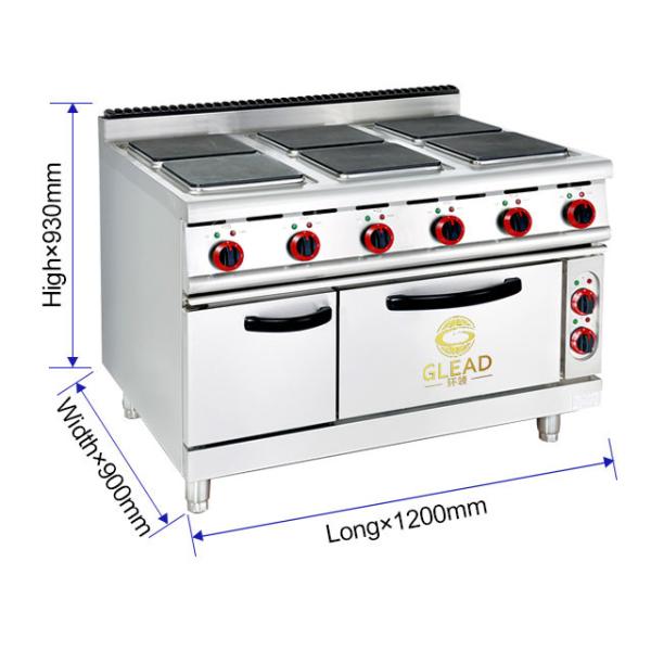 Equipamento de cozinha de restaurante elétrico comercial de aço inoxidável de 29 kW GL-TT-6