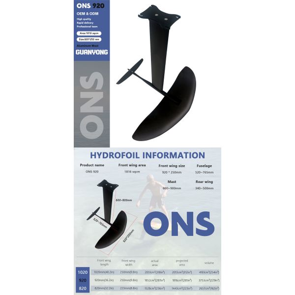 920MM 1020MM  Hydrofoil Board Universal Blade Aluminum Carbon Wing Hydrofoil