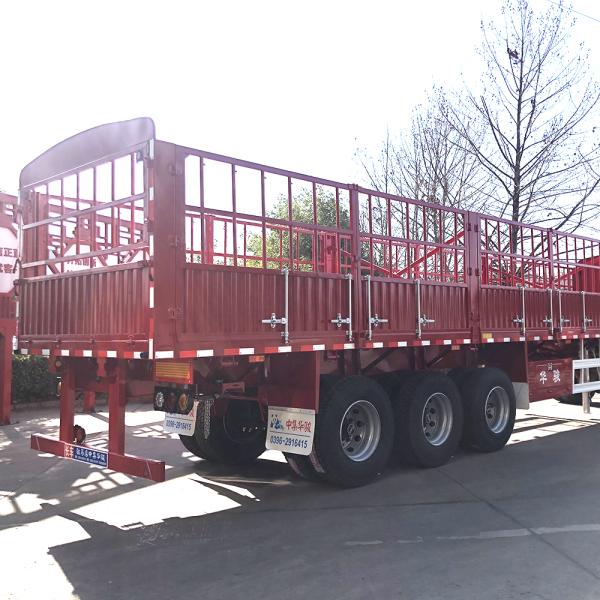 Leading JUNLONG L400 3 Axle 40 Tons Fence Semi Trailer for Heavy-Duty Applications