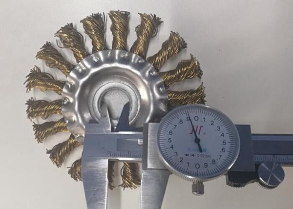 Bronze Knotted Wire Wheel Brush / Twist Knot Wire Brush With 16mm Arbor Hole