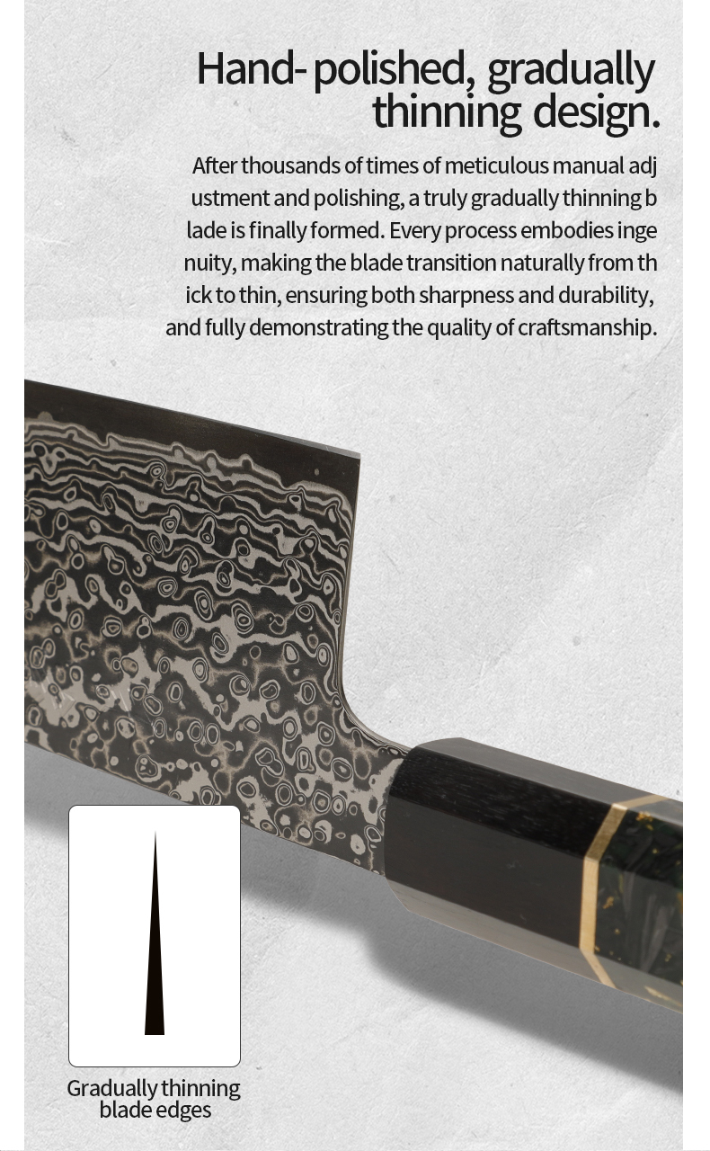 Japanese SLD Steel Gyuto Knife – Hand-Forged 33-Layer Damascus Professional Chef Knife