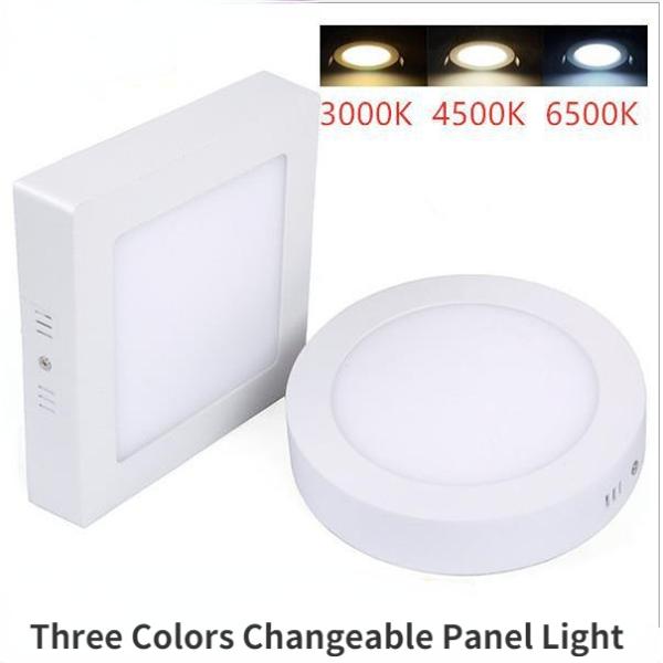 Home Office LED Square Panel Light 6W 12W 18W 24W with Changeable Frame 85-265Vac