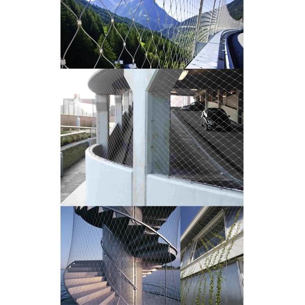 SS304 Stainless Steel Cable Mesh Trellis 300*300mm Handrail Infills X Tend