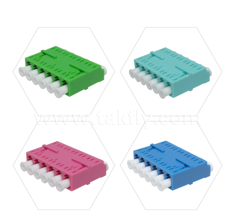 LC 6‑Way Adapter – 6‑in‑1 LC Duplex, High‑Density Fiber Adapter, Low Insertion Loss, for Data Center & FTTx High‑Density Patching