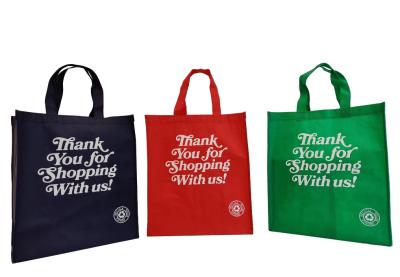 Reusable Grocery Bags Large Non Woven Shopping Bags Foldable Portable Tote Custom Eco-Friendly Tote Bag With Logo Printing Fashionable Handled Non-Woven Advertising Packing Gift Use