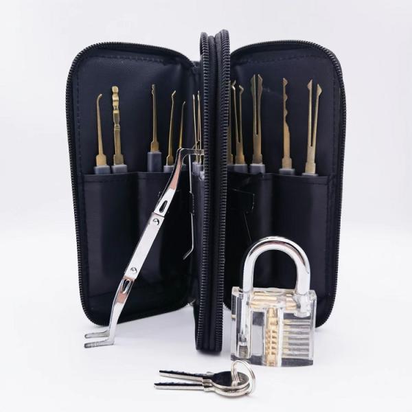 24PC Locksmith Supplies Stainless Steel Lock Pick Up Set for Convenient Lock Opening