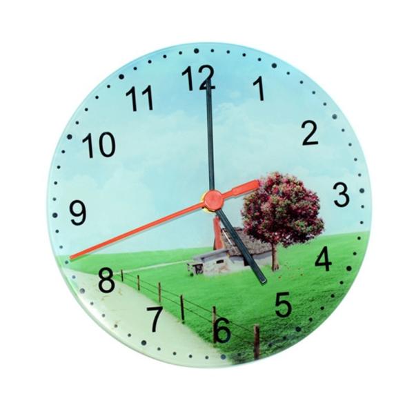 20cm 30cm Round Sublimation Glass Clock Blanks Coated Clock Photo Frame