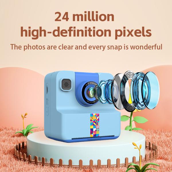 Type C 1080P Caméra pour enfants étudiants avec enregistrement vidéo haute définition et 1300mAh Grande batterie Léger à environ 200g