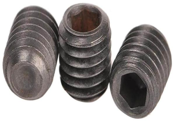 Aço carbono revestido de zinco preto GR2 GR5 Hex Socket Flat Coin Cup Dog Ball Point Set Screw DIN913