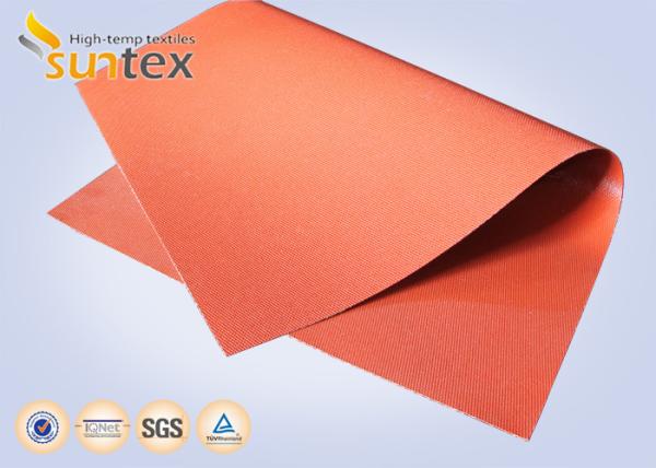 17 ONCES. Tissu enduit de silicone rouge de fibre de verre pour les couvertures et les rideaux de soudure